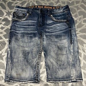 Rock Revival, size 34, helicon short, blue and white.  Excellent condition